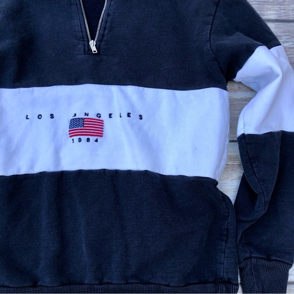 JohnGalt vintage inspired quarter zip sweatshirt - Picture 7 of 7